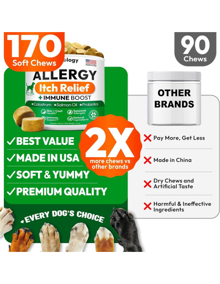 Masticables para Alergia en Perros Petsology 170 Unidades