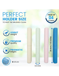 Paquete de 4 fundas para cepillos de dientes December Springs 2