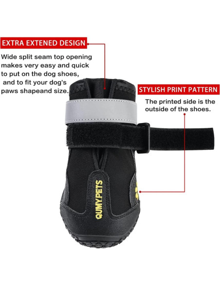 Botas para Perros QUMY Tamaño 1, Impermeables y Antideslizantes