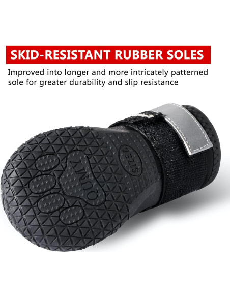 Botas para Perros QUMY Tamaño 1, Impermeables y Antideslizantes