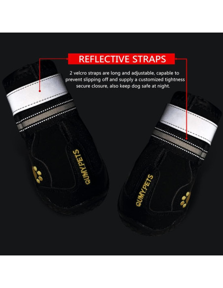 Botas para Perros QUMY Tamaño 1, Impermeables y Antideslizantes