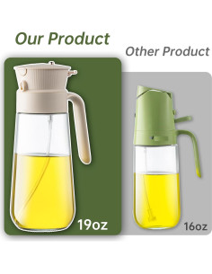 Botella dispensadora de aceite de oliva THETCHRY 590ml vidrio 2