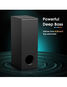 Barra de Sonido Wohome S100 2.1 CH con Subwoofer 40W y Bluetooth 2