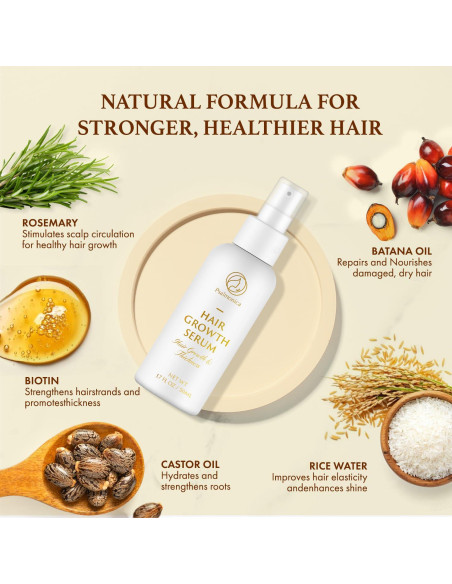 Suero Crecimiento Cabello Morgen Rosee 50 ML - Aceite Natural