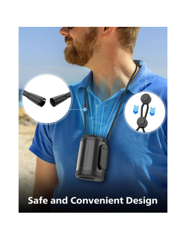 Ventilador de Cintura Portátil Nhpoi BP1185 con 100 Velocidades