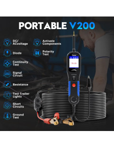 Kit de Prueba de Circuito VDIAGTOOL V200 12V 24V 12.19m 2