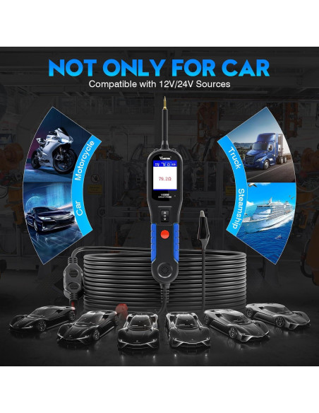 Kit de Prueba de Circuito VDIAGTOOL V200 12V 24V 12.19m