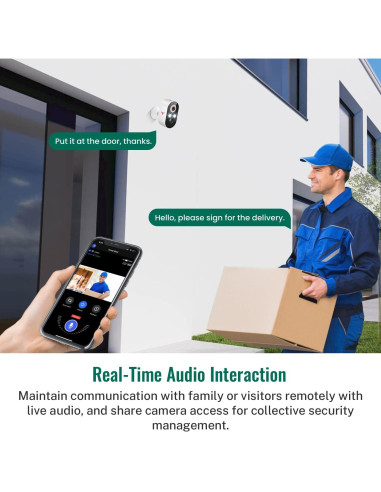 Cámara de Seguridad Inalámbrica Botmelt 1080P Exterior AI