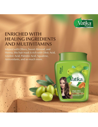 Mascarilla Capilar Hidratante Dabur Vatika Oliva 500g
