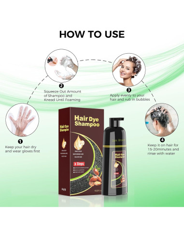 Champú para Teñir Cabello Castaño Oscuro BELEZALIB 478ml