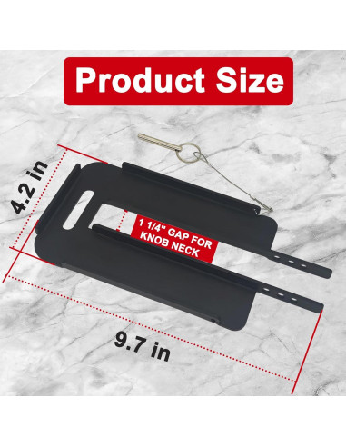 Cerradura de Seguridad Enprotty para Puertas Dobles, Acero Inoxidable