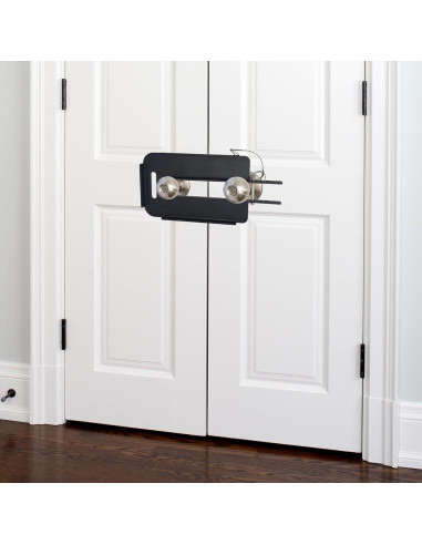 Cerradura de Seguridad Enprotty para Puertas Dobles, Acero Inoxidable