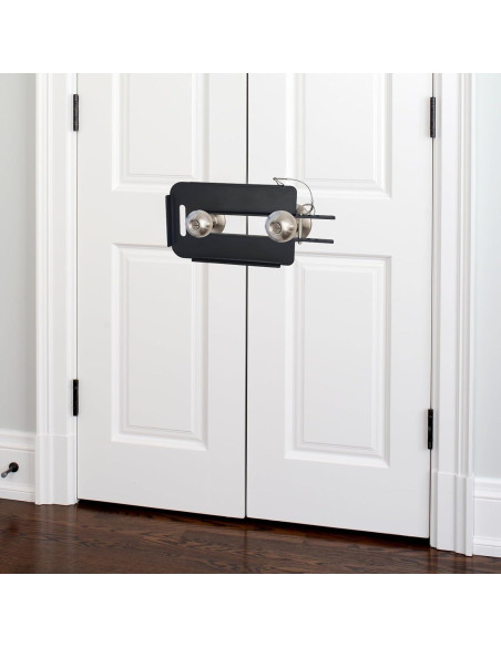 Cerradura de Seguridad Enprotty para Puertas Dobles, Acero Inoxidable Cerradura de Seguridad Enprotty para Puertas Dobles, Acero Inoxidable