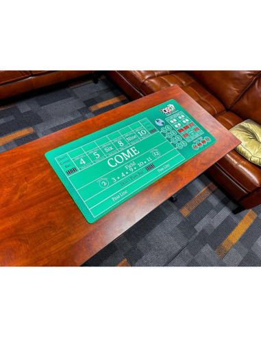 Alfombra de Práctica Craps Casino Quest 89cm x 40cm Verde