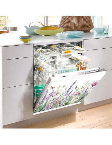 Cubierta Magnética para Lavavajillas Kigai Flores Mariposa 58x66cm