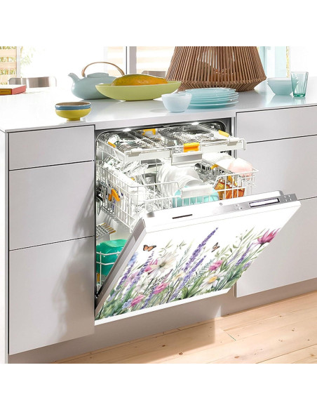 Cubierta Magnética para Lavavajillas Kigai Flores Mariposa 58x66cm