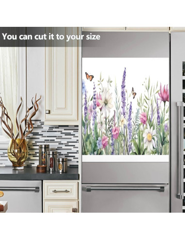 Cubierta Magnética para Lavavajillas Kigai Flores Mariposa 58x66cm