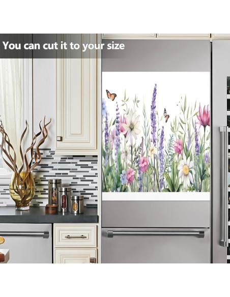 Cubierta Magnética para Lavavajillas Kigai Flores Mariposa 58x66cm