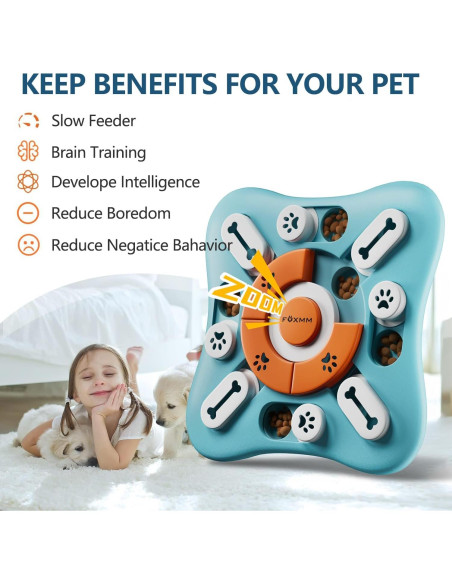 Juguete de Rompecabezas Interactivo para Perros FOXMM 25.4cm