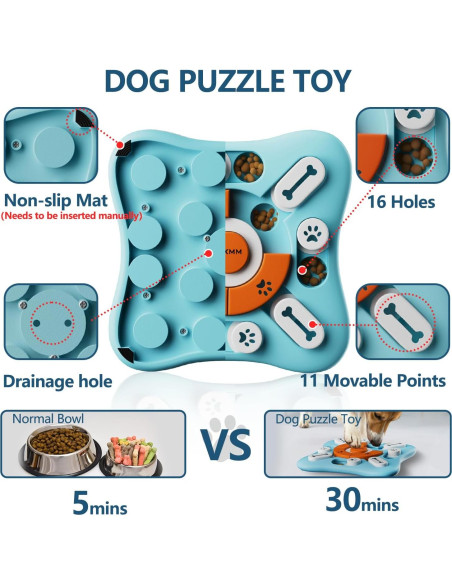 Juguete de Rompecabezas Interactivo para Perros FOXMM 25.4cm