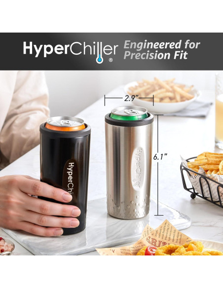 HyperChiller SLIM HBC100SS Enfriador de Latas 12 Oz Acero Inox