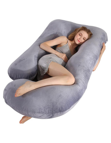 Almohada de Embarazo BATTOP 147 cm Suave y Lavable
