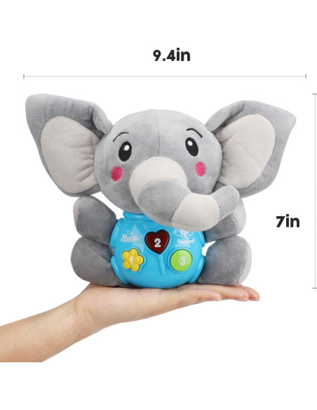 Juguete Musical Elefante de Peluche STEAM Life 0-12 Meses