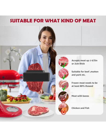 Ablandador de Carne KitchenAid Accesorio Mezclador Negro