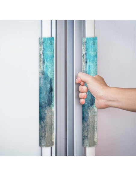 Juego de Fundas para Manijas de Refrigerador Pardick 2 Piezas Turquesa