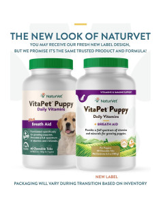 NaturVet Vitaminas Diarias para Cachorros 60 Tabletas Masticables 2