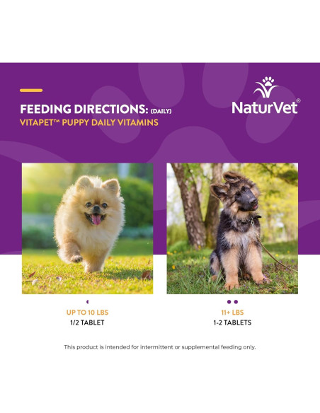 NaturVet Vitaminas Diarias para Cachorros 60 Tabletas Masticables