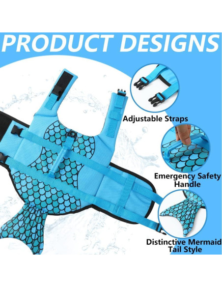 Chaleco Salvavidas para Perros EMUST Sirena Azul XS