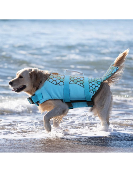 Chaleco Salvavidas para Perros EMUST Sirena Azul XS