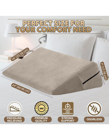 Almohada Cuña Sokoro para Apnea del Sueño y Reflujo - Beige
