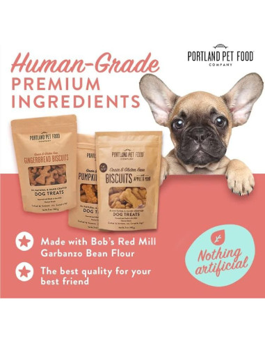 Galletas Saludables para Perros Portland Pet Food 141.75 g Manzana y Menta