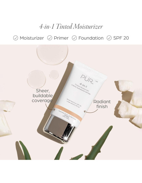 Hidratante Facial Tinte 4-en-1 PÚR Belleza SPF 20 48.5g