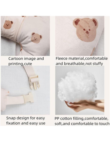 Almohada de Viaje en Forma de H MCNULGUR para Niños 71x56 cm