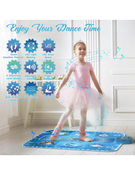 Alfombra de Baile Electrónica GirlsHome Frozen 101.6x86.4cm Alfombra de Baile Electrónica GirlsHome Frozen 101.6x86.4cm