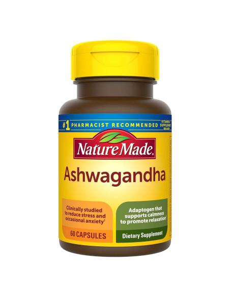 Cápsulas de Ashwagandha Nature Made 125mg - 60 Unidades