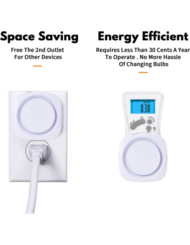 Luces Nocturnas Enchufadas EHENMALOM, Regulables, 4 Pzs, Blanca