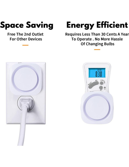 Luces Nocturnas Enchufadas EHENMALOM, Regulables, 4 Pzs, Blanca