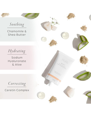 Hidratante Facial Tinte 4-en-1 PÚR Belleza SPF 20 48.5g