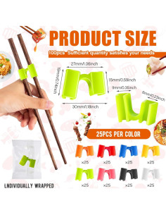 200 Ayudantes de Palillos Reutilizables Suttmin Multicolor 2