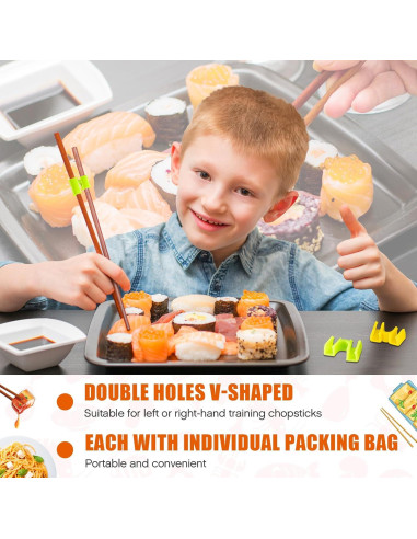 200 Ayudantes de Palillos Reutilizables Suttmin Multicolor