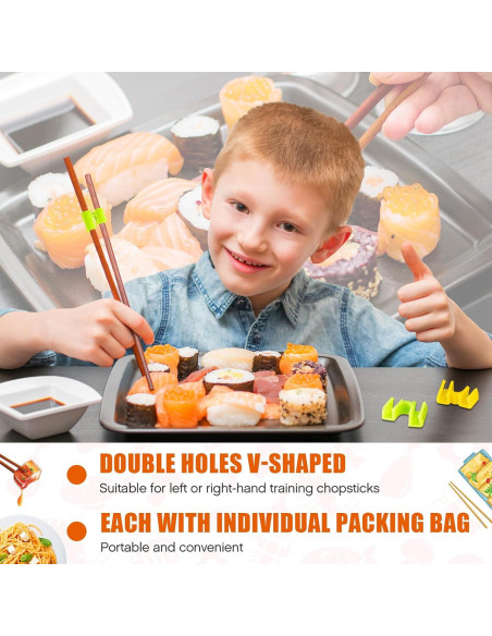 200 Ayudantes de Palillos Reutilizables Suttmin Multicolor