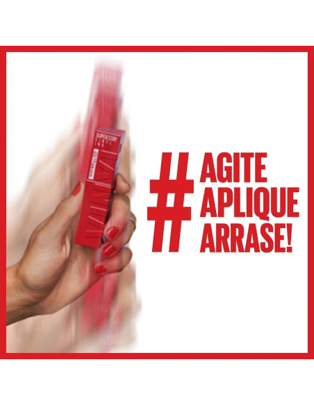 Labial Líquido Brillante Maybelline Super Stay 4.1 ml Rojo Arándano Labial Líquido Brillante Maybelline Super Stay 4.1 ml Rojo Arándano