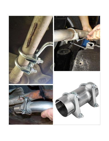 Abrazaderas de Escape de Coche SCUARI 1.5" Acero al Carbono 2 Pcs