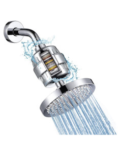 Cabezal de Ducha Filtrado Iopsk 15 Etapas Cromo 15.24 cm