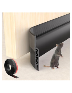 Tapón de Draft KNEELISA 39" Negro Aislante para Puerta