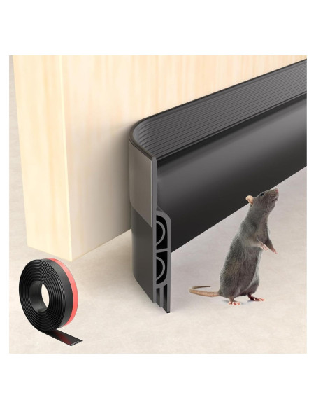 Tapón de Draft KNEELISA 39" Negro Aislante para Puerta